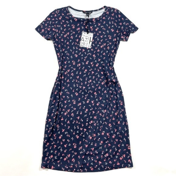 New 41 Hawthorn Bridgette Knit Dress Blue Floral Size Small - Picture 1 of 6